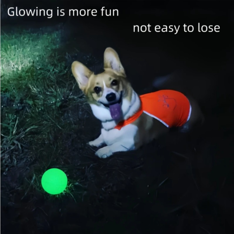 Indestructible Dog Chew Toy - كرة مطاطية مضيئة في الظلام للكلاب