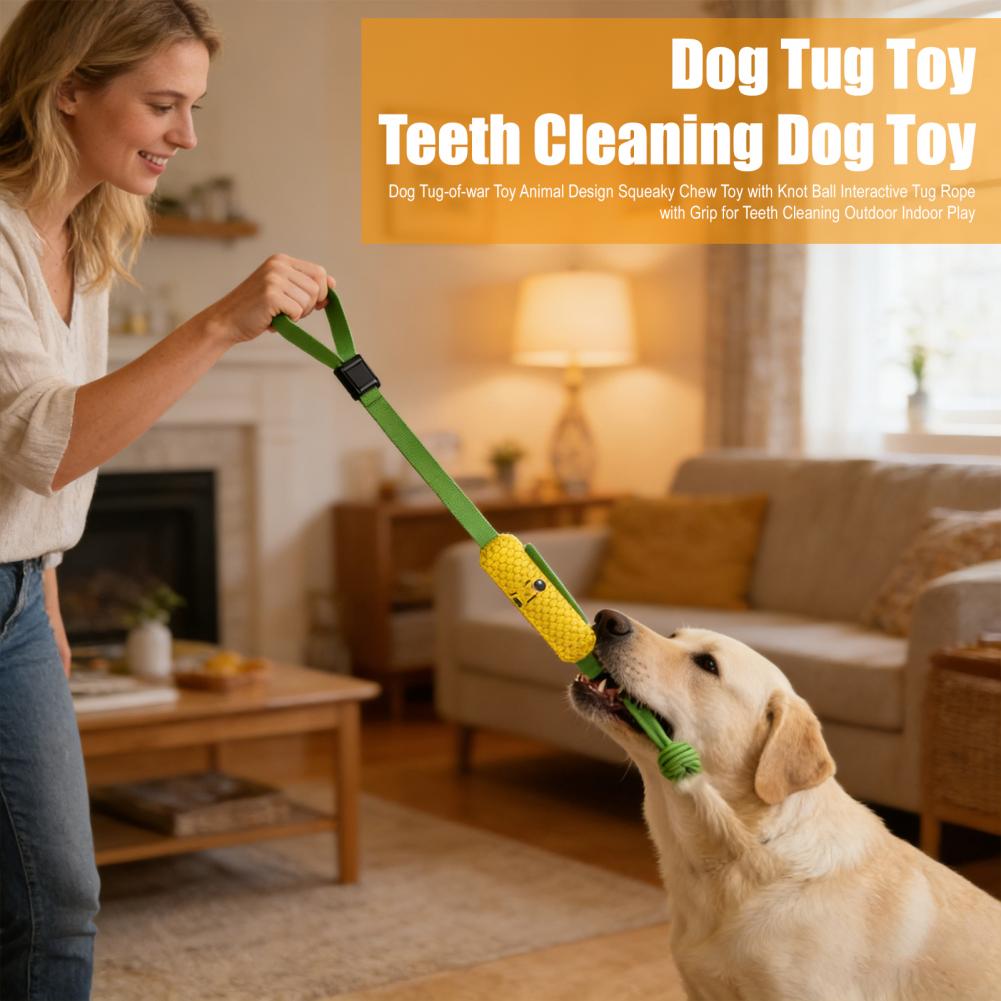 Suction Cup Dog Tug Toy - لعبة حبل القرش التفاعلية مع كوب