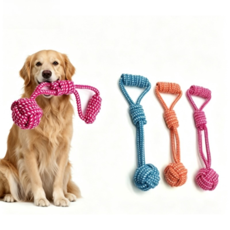 Dog Rope Toy Aggressive Chewers - 1 قطعة لعبة مضغ للكلاب مع