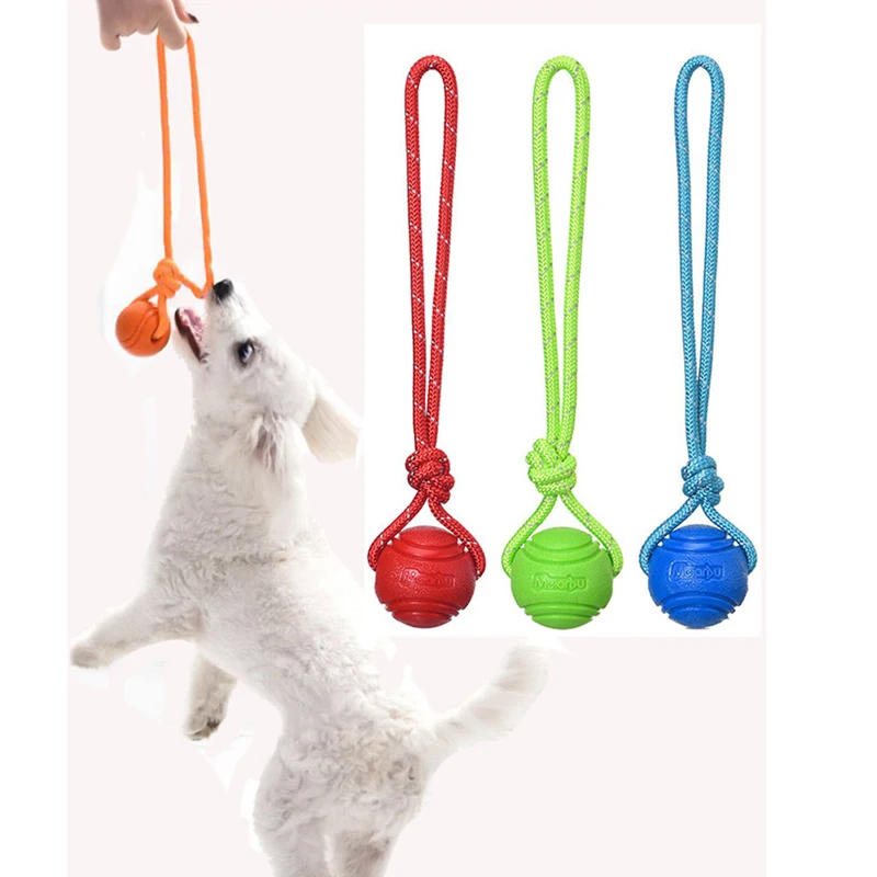 Suction Cup Dog Tug Toy - كرة تدريب الكلاب ، مصنوعة من