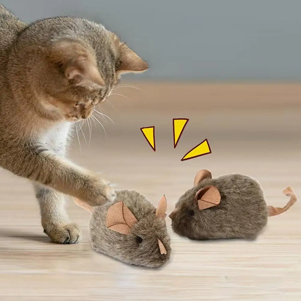 Catnip Interactive Plush Mouse - لعبة قطط مضحكة على شكل فأر
