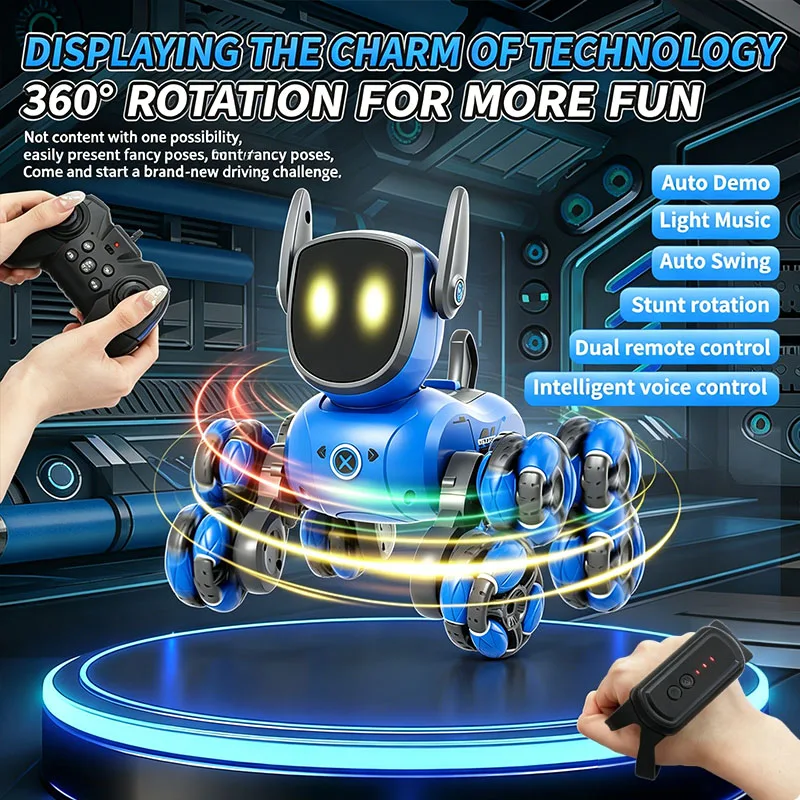 Interactive Squeaky Plush Dog Toy - روبوت كلب آلي JJRC Q200 2026