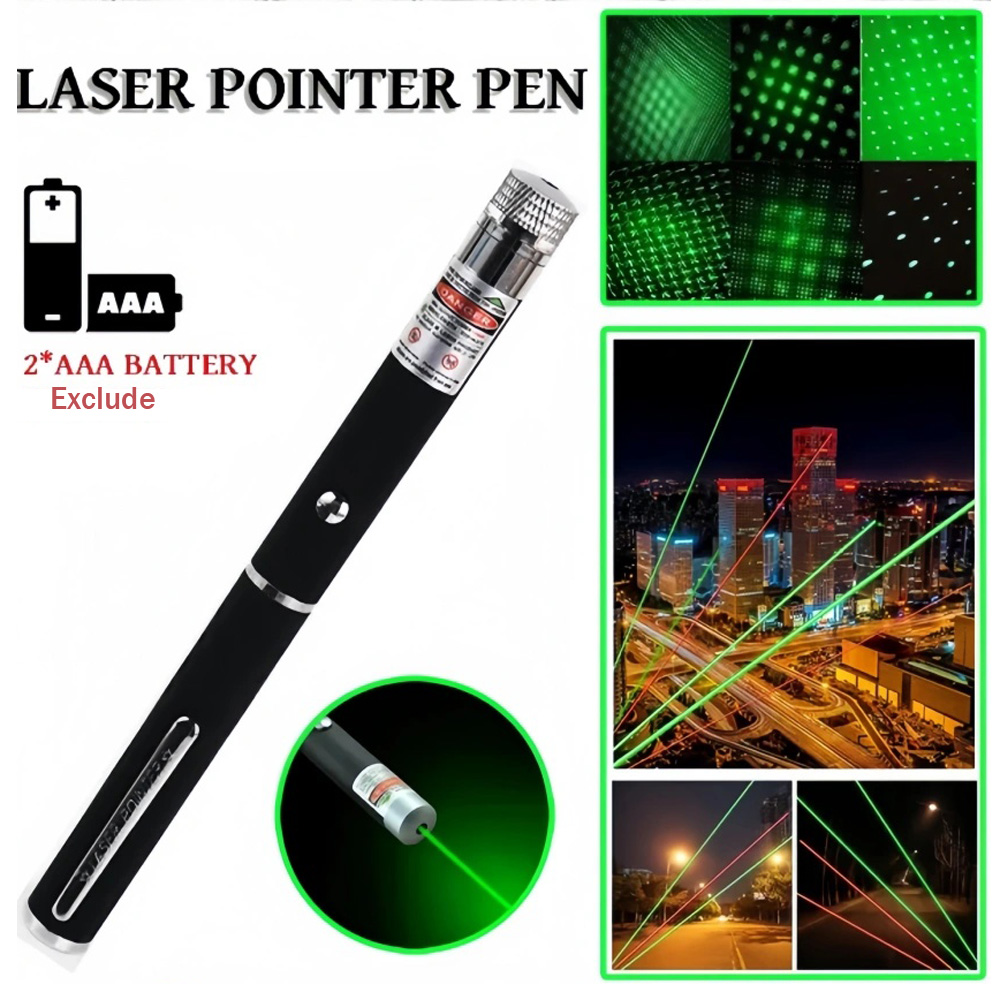 Laser Pointer Cat Toy Automatic - (لا يشمل البطاريات) مؤشر ليزر أخضر