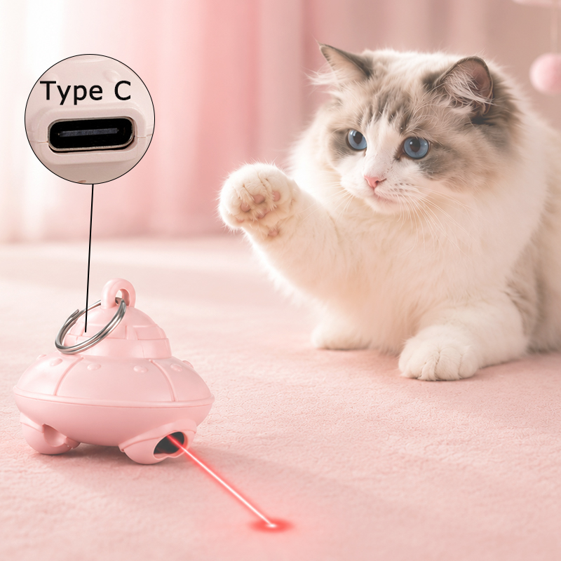 Laser Pointer Cat Toy Automatic - لعبة ليزر كهربائية للقطط تعمل بالشحن