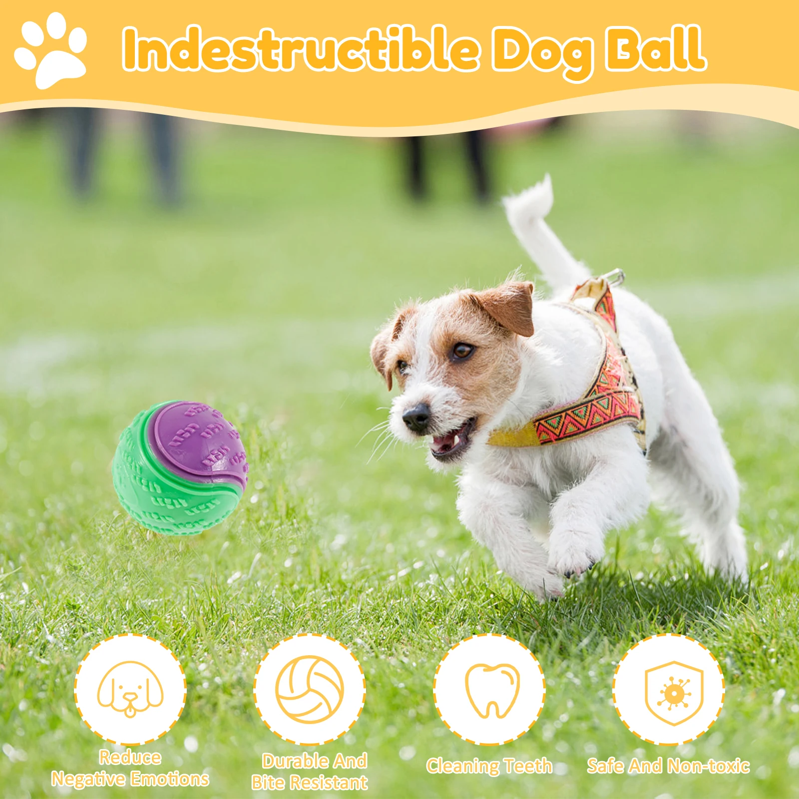 6/12 قطعة كرات الكلب صار اللعب - مراجعة Indestructible Dog Chew Toy وسعره