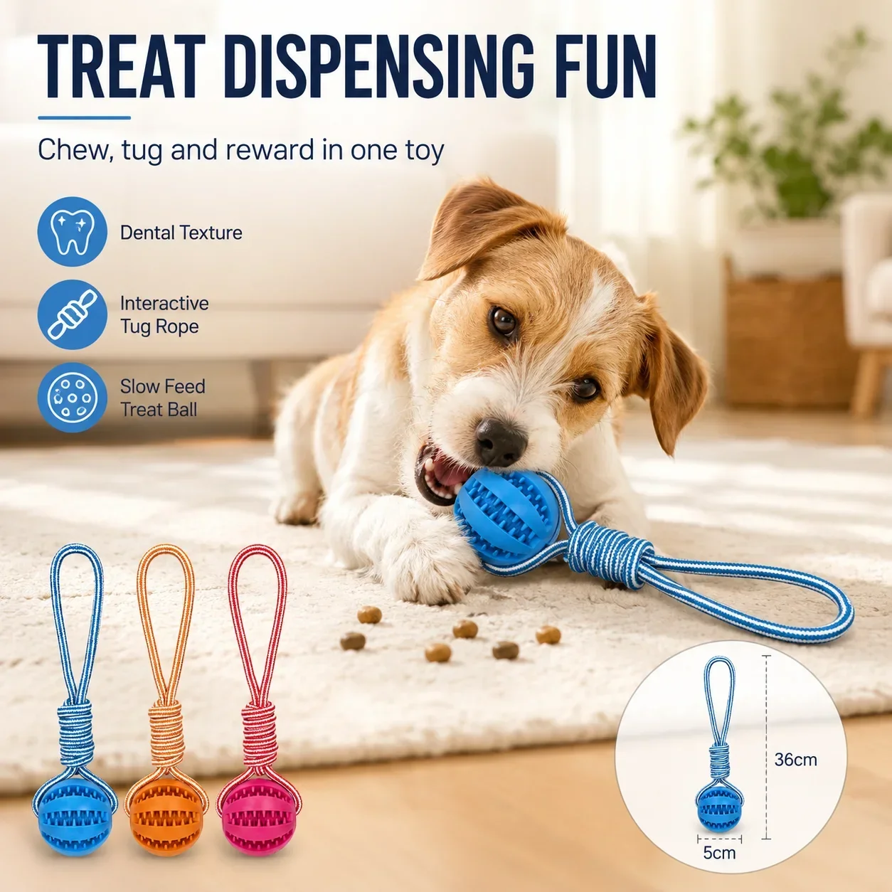 كرة مطاطية مانعة للتسرب للكلاب - مراجعة Rubber Treat Dispensing Dog Toy وسعره