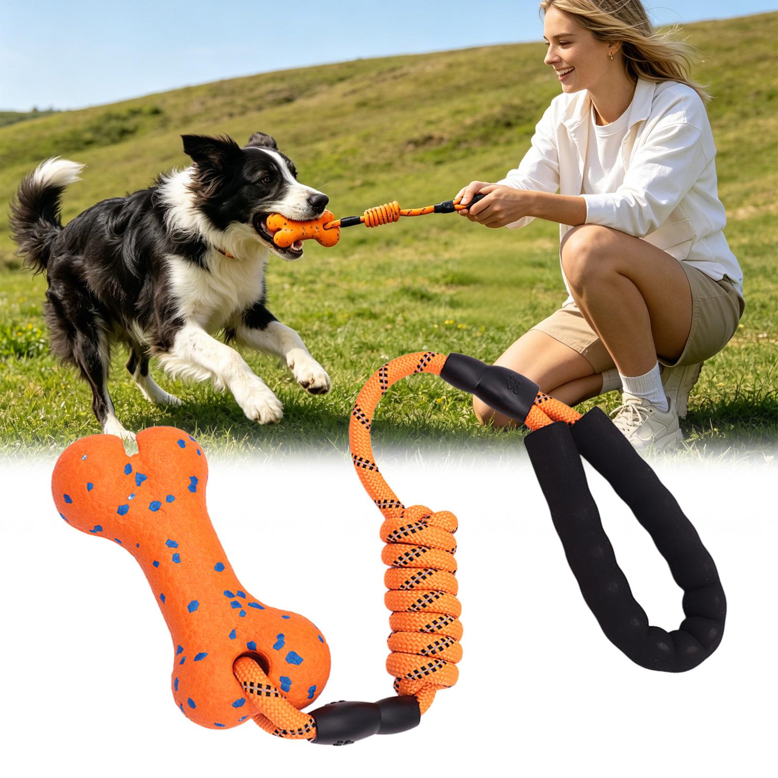 لعبة حبلية للكلاب على شكل عظم  - مراجعة Dog Rope Toy Aggressive Chewers وسعره