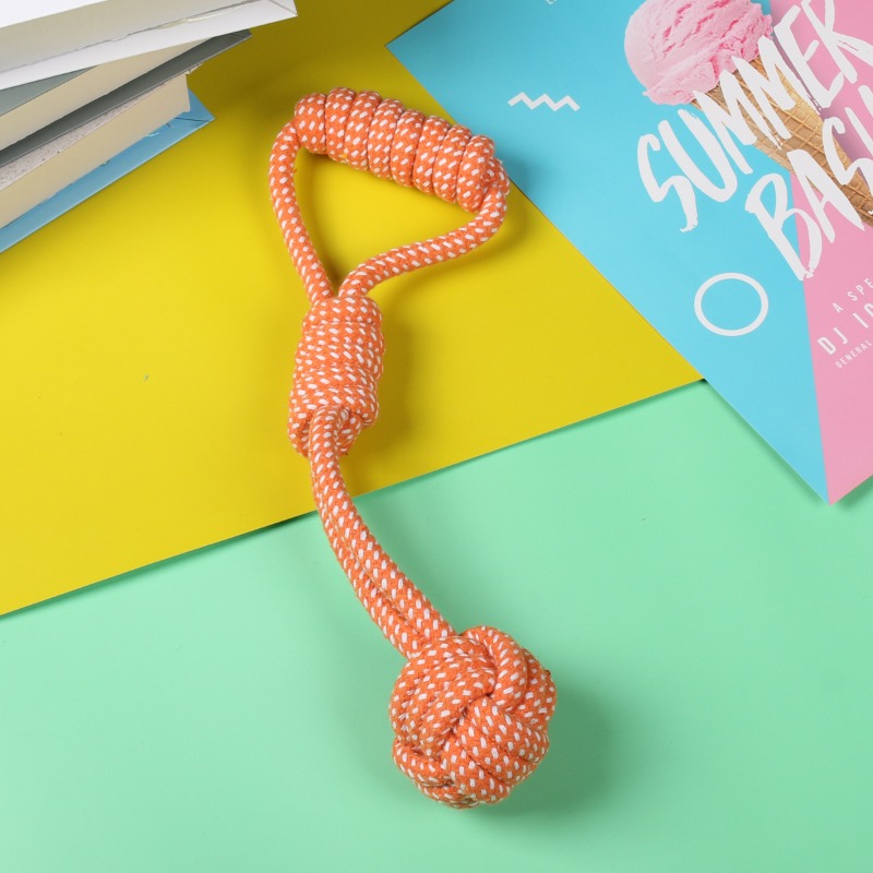 1 قطعة لعبة مضغ للكلاب مع كرات - مراجعة Dog Rope Toy Aggressive Chewers وسعره