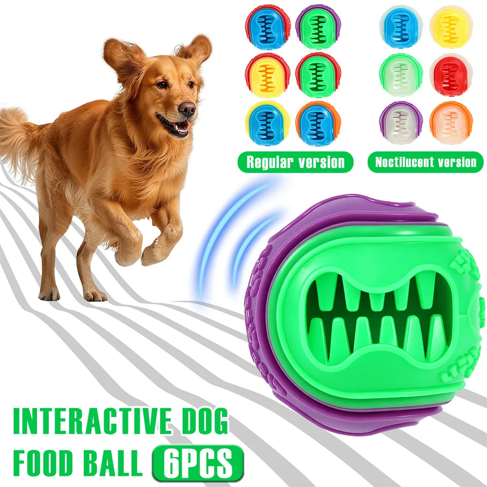 6 قطع من كرات الطعام التفاعلية - مراجعة Rubber Treat Dispensing Dog Toy وسعره