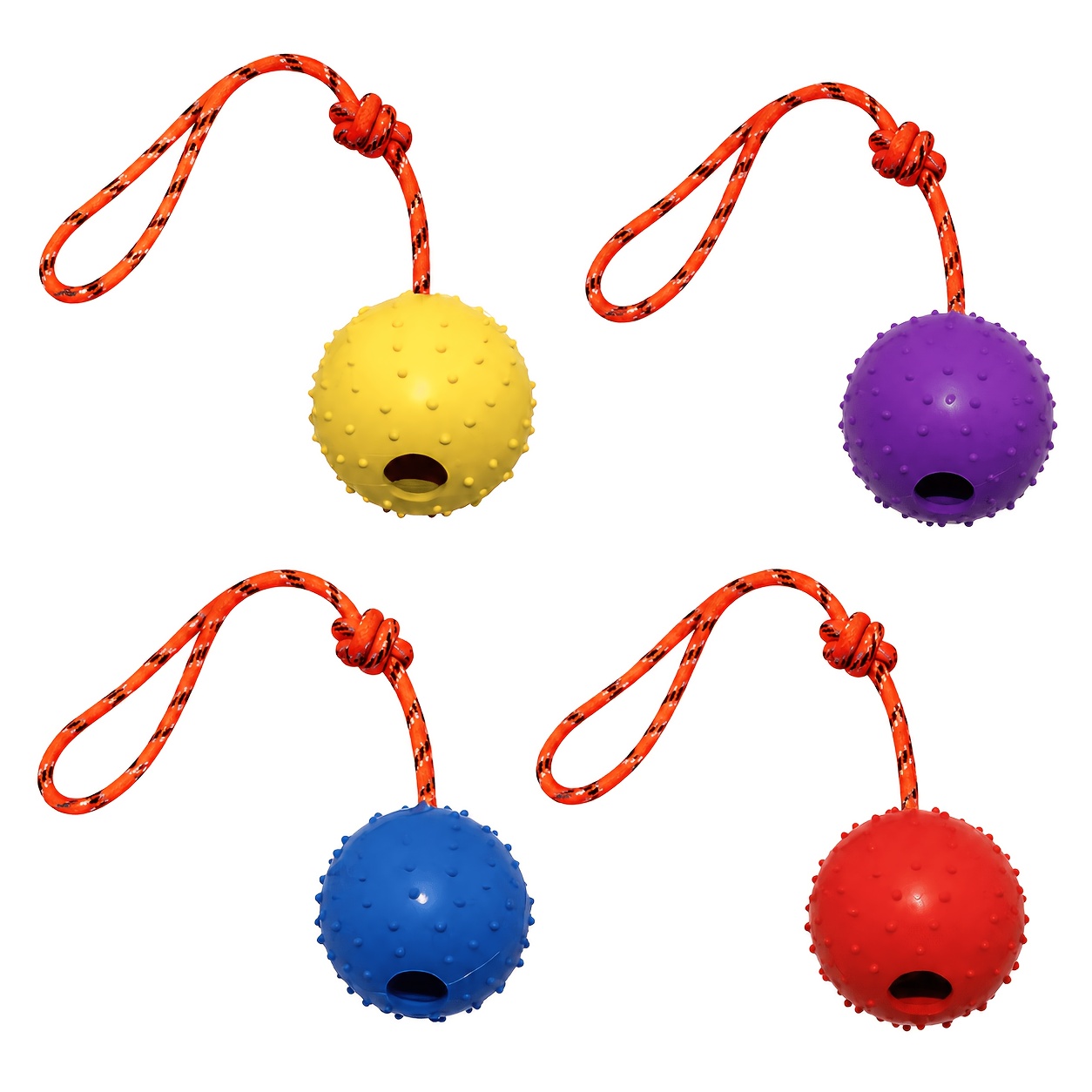 عبوتان من كرات الكلاب المطاطية - مراجعة Dog Rope Toy Aggressive Chewers وسعره